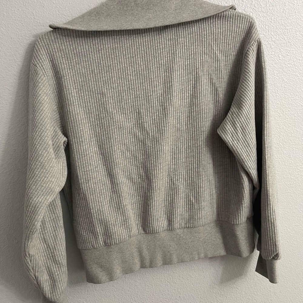 Varley Cyrus Half Zip Ribbed Gray Size Small - Picture 11 of 13